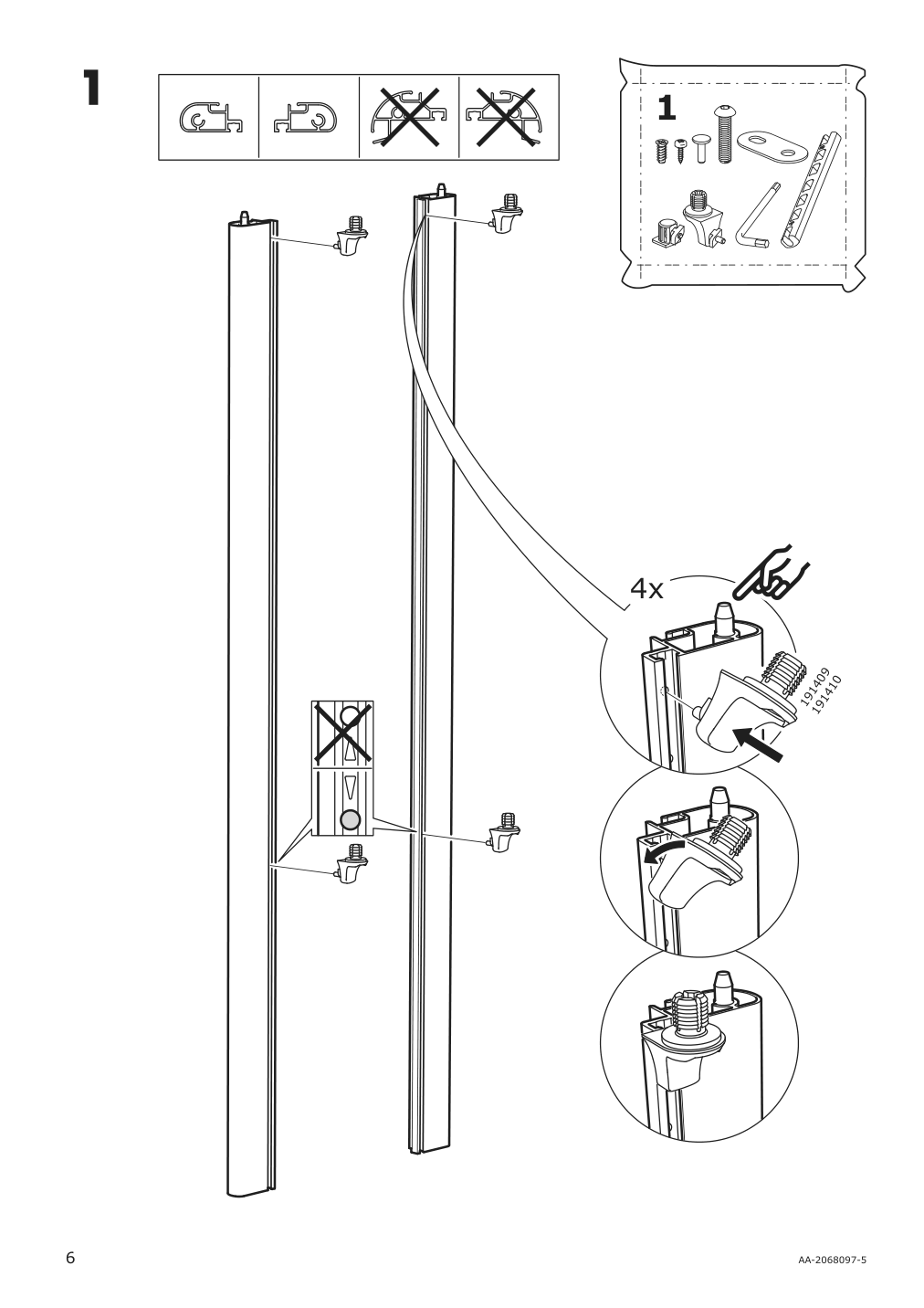 Assembly instructions for IKEA Bekant storage unit mesh white | Page 6 - IKEA BEKANT storage unit with smart lock 392.868.98