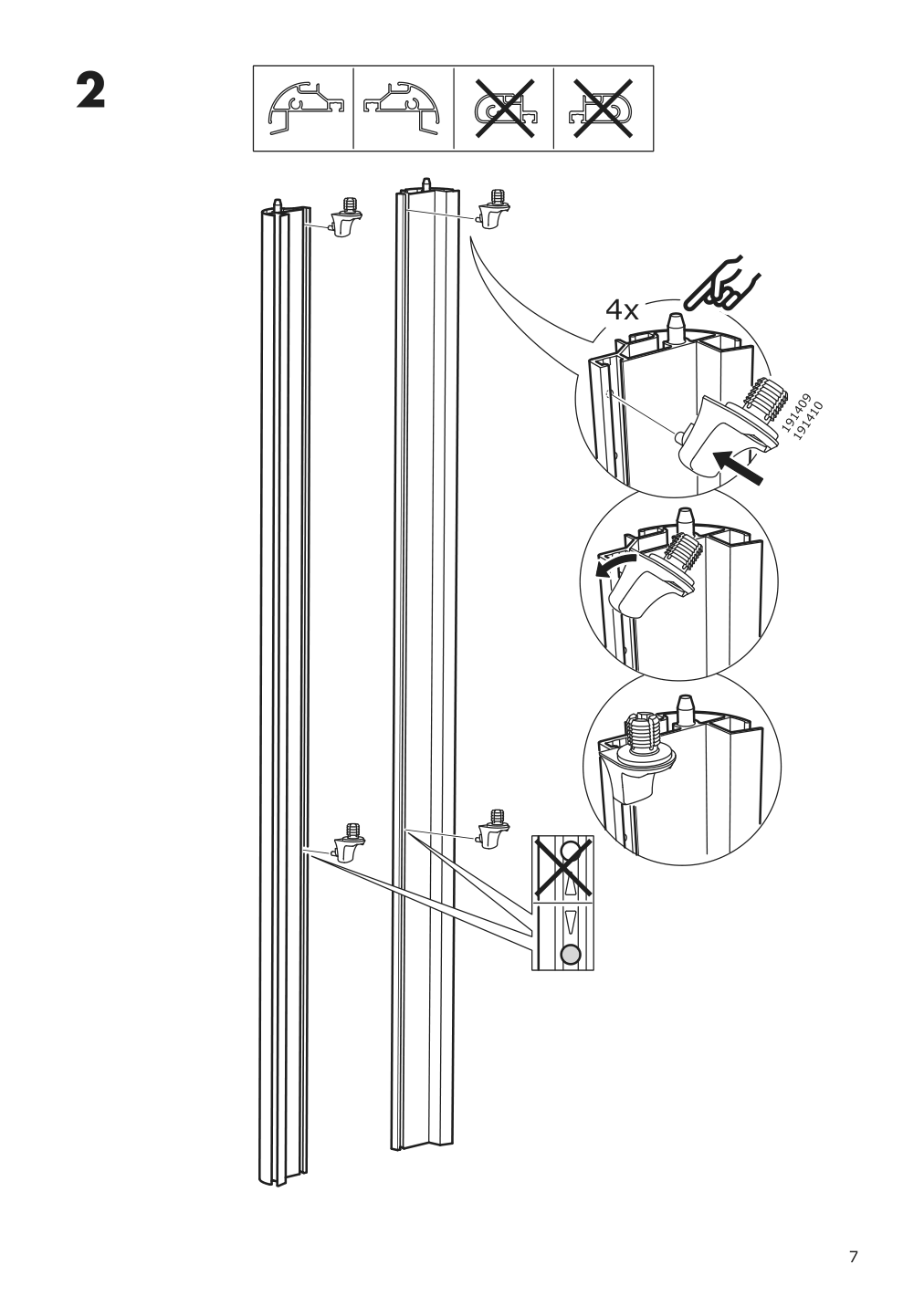 Assembly instructions for IKEA Bekant storage unit mesh white | Page 7 - IKEA BEKANT storage unit with smart lock 392.868.98