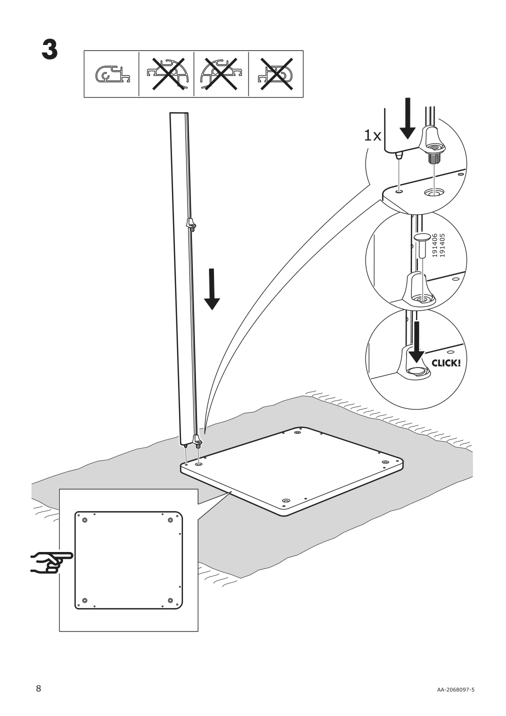 Assembly instructions for IKEA Bekant storage unit mesh white | Page 8 - IKEA BEKANT storage unit with smart lock 392.868.98