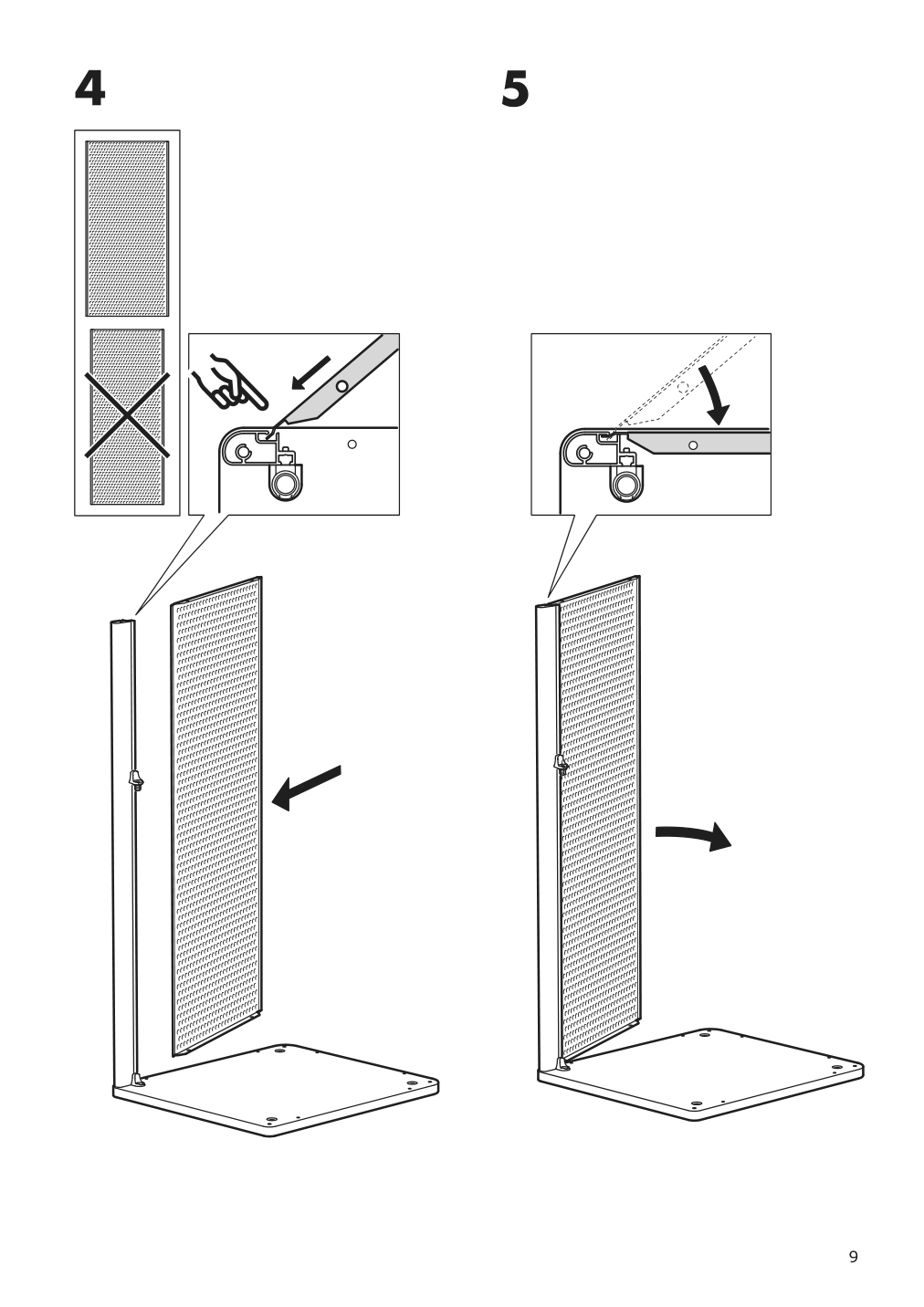 Assembly instructions for IKEA Bekant storage unit mesh white | Page 9 - IKEA BEKANT storage unit with smart lock 392.868.98