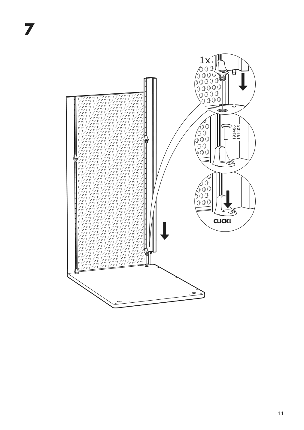 Assembly instructions for IKEA Bekant storage unit mesh white | Page 11 - IKEA BEKANT storage unit on casters 092.825.47