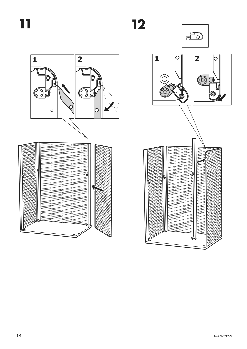 Assembly instructions for IKEA Bekant storage unit mesh white | Page 14 - IKEA BEKANT storage unit on casters 092.825.47