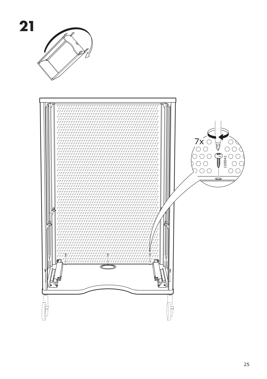 Assembly instructions for IKEA Bekant storage unit mesh white | Page 25 - IKEA BEKANT storage unit on casters 092.825.47