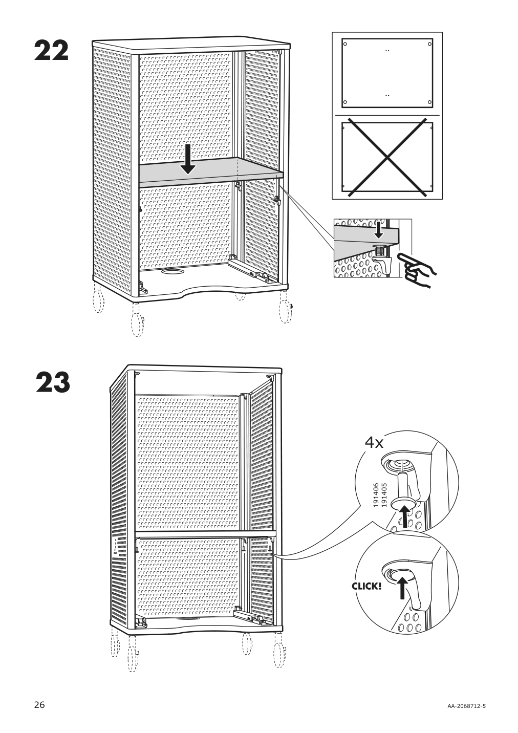 Assembly instructions for IKEA Bekant storage unit mesh white | Page 26 - IKEA BEKANT storage unit on casters 092.825.47