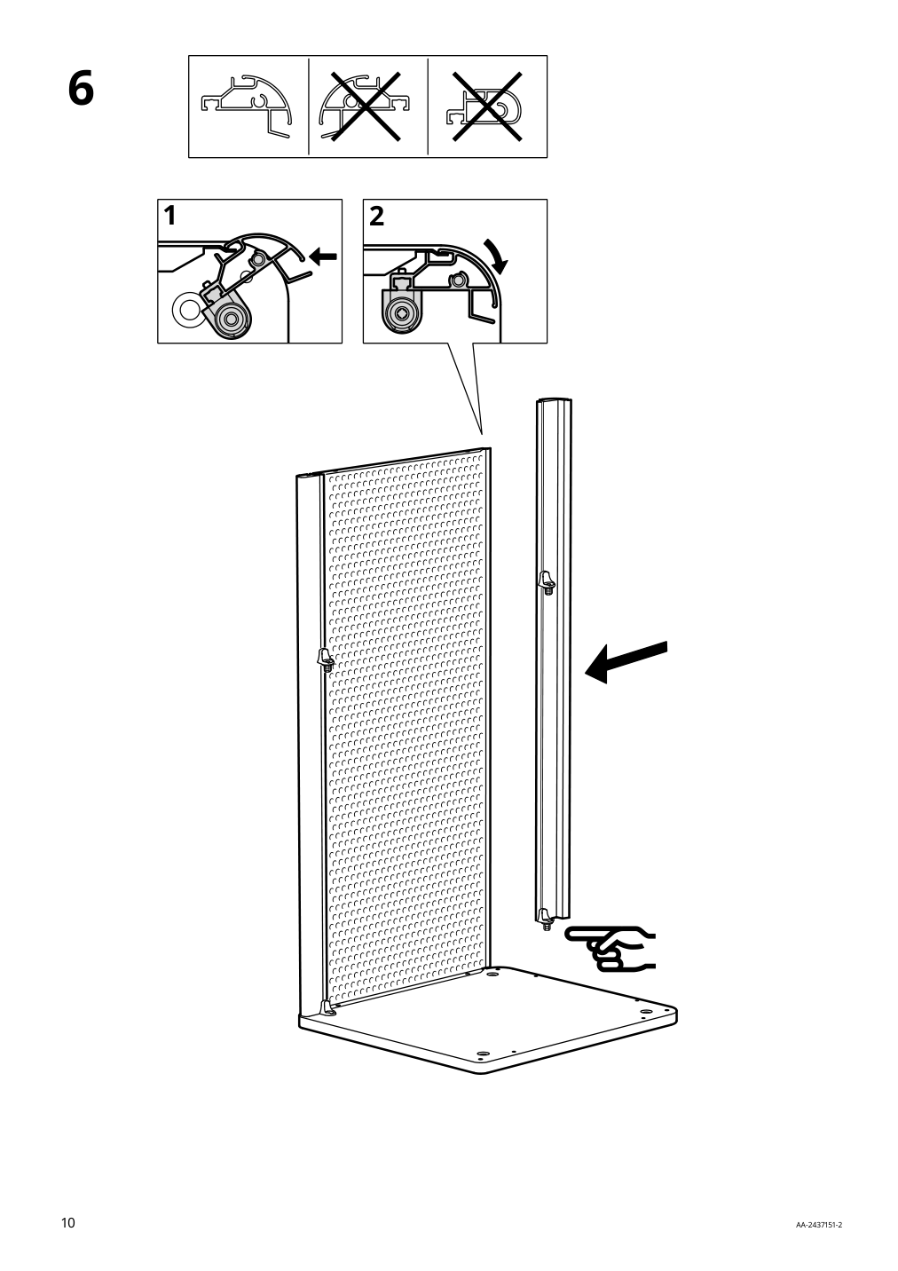 Assembly instructions for IKEA Bekant storage unit on casters mesh black | Page 10 - IKEA BEKANT storage unit on casters 205.913.70