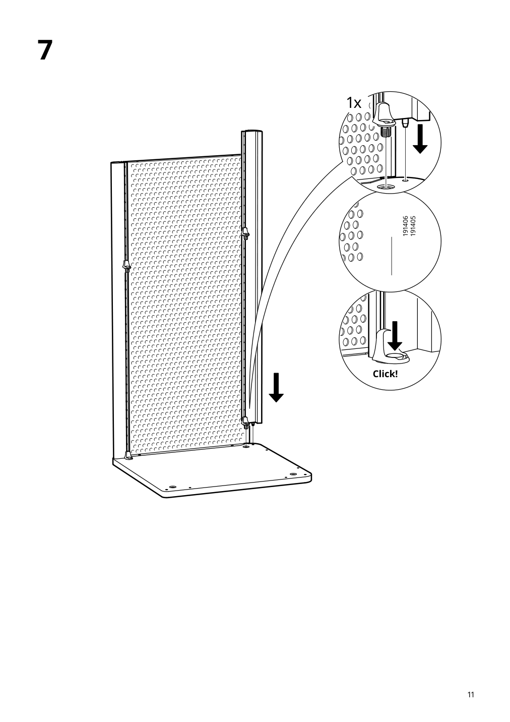 Assembly instructions for IKEA Bekant storage unit on casters mesh black | Page 11 - IKEA BEKANT storage unit on casters 205.913.70