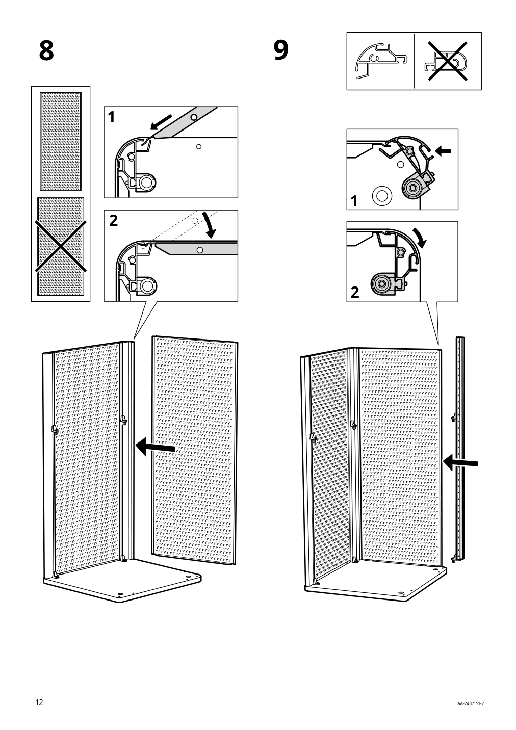 Assembly instructions for IKEA Bekant storage unit on casters mesh black | Page 12 - IKEA BEKANT storage unit on casters 205.913.70