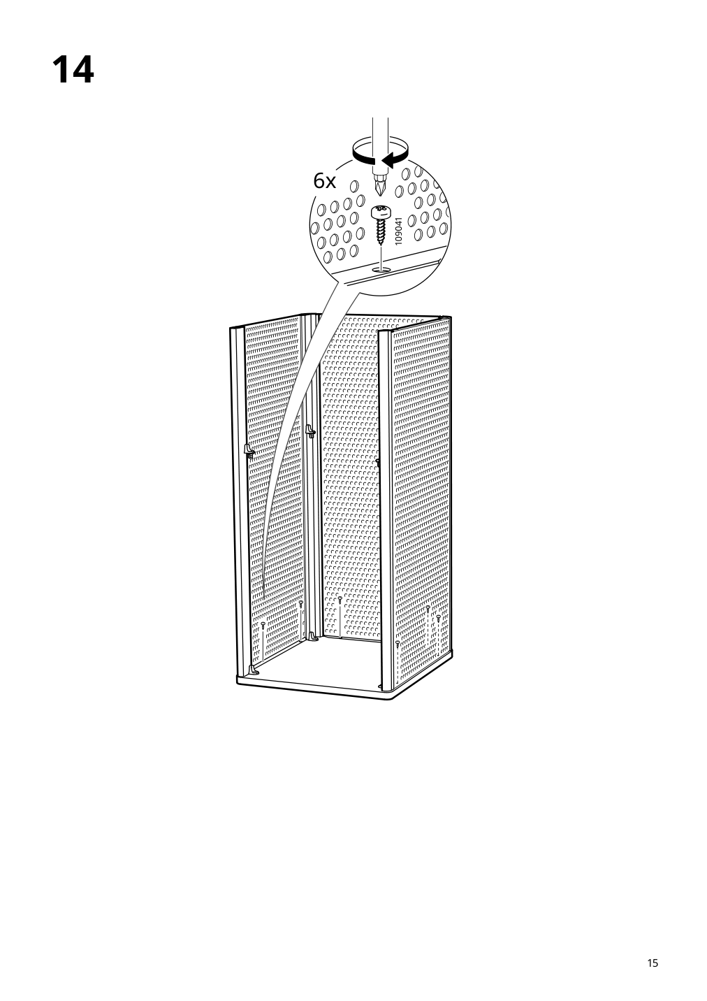 Assembly instructions for IKEA Bekant storage unit on casters mesh black | Page 15 - IKEA BEKANT storage unit on casters 205.913.70