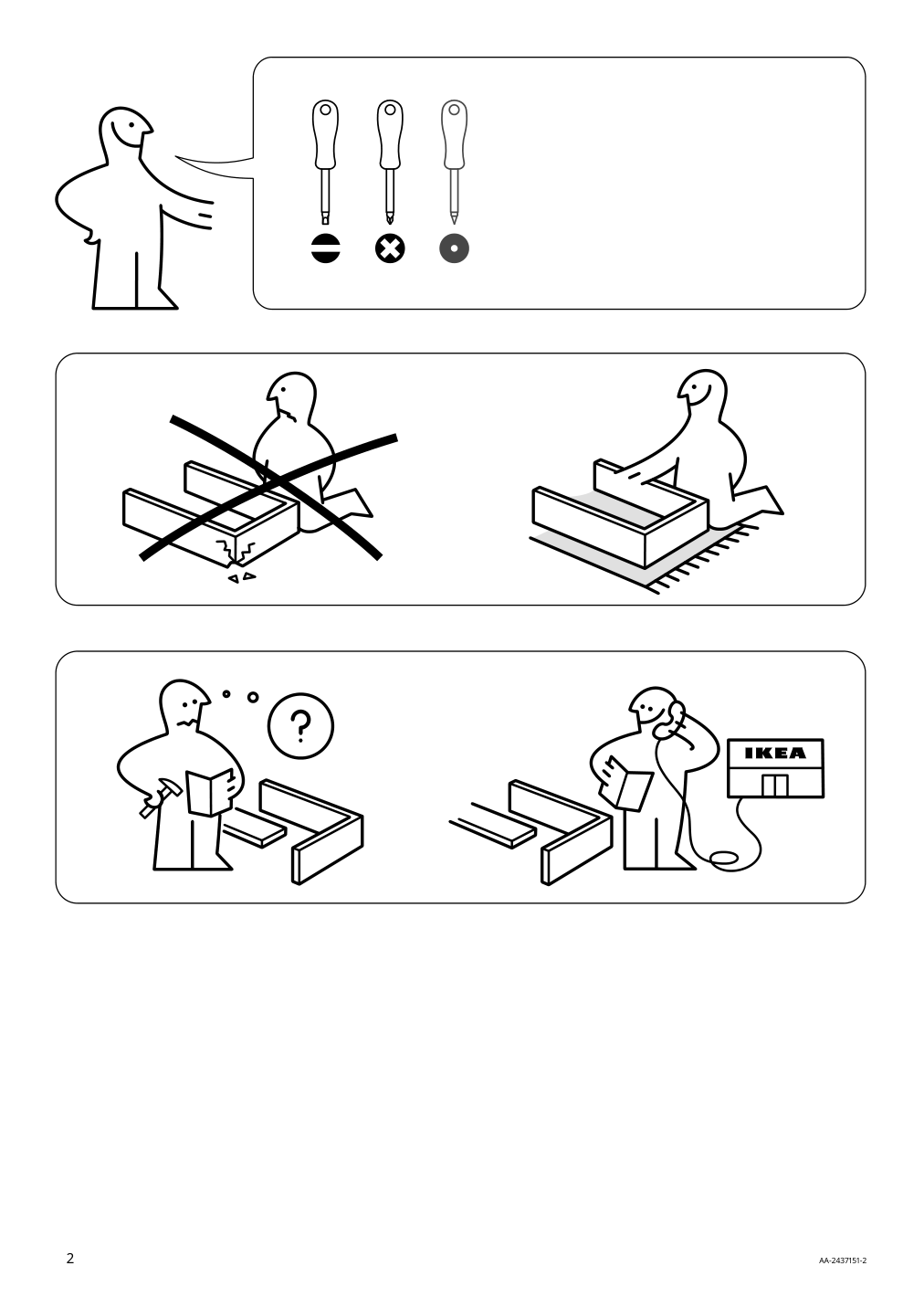 Assembly instructions for IKEA Bekant storage unit on casters mesh black | Page 2 - IKEA BEKANT storage unit on casters 205.913.70