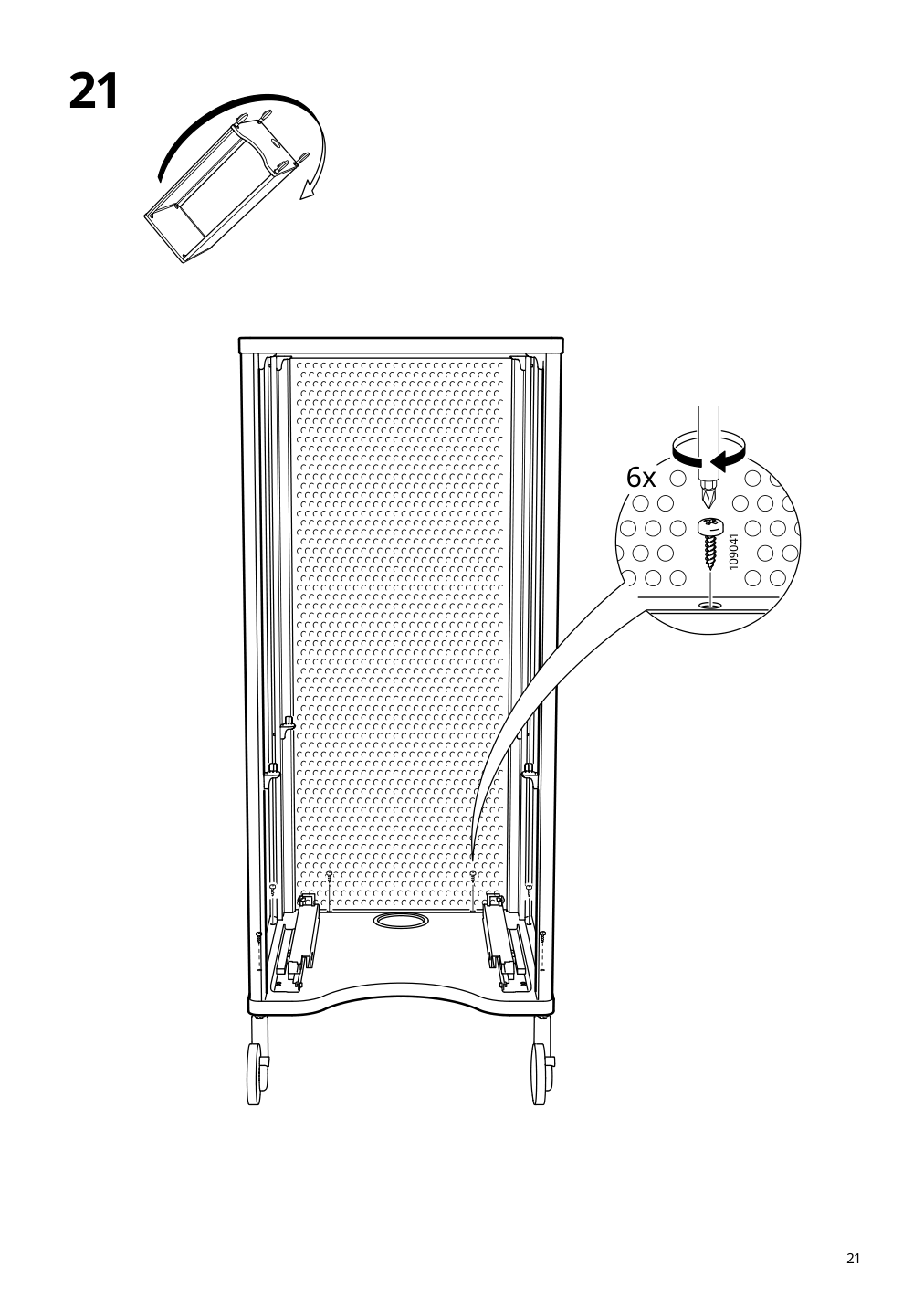 Assembly instructions for IKEA Bekant storage unit on casters mesh black | Page 21 - IKEA BEKANT storage unit on casters 205.913.70