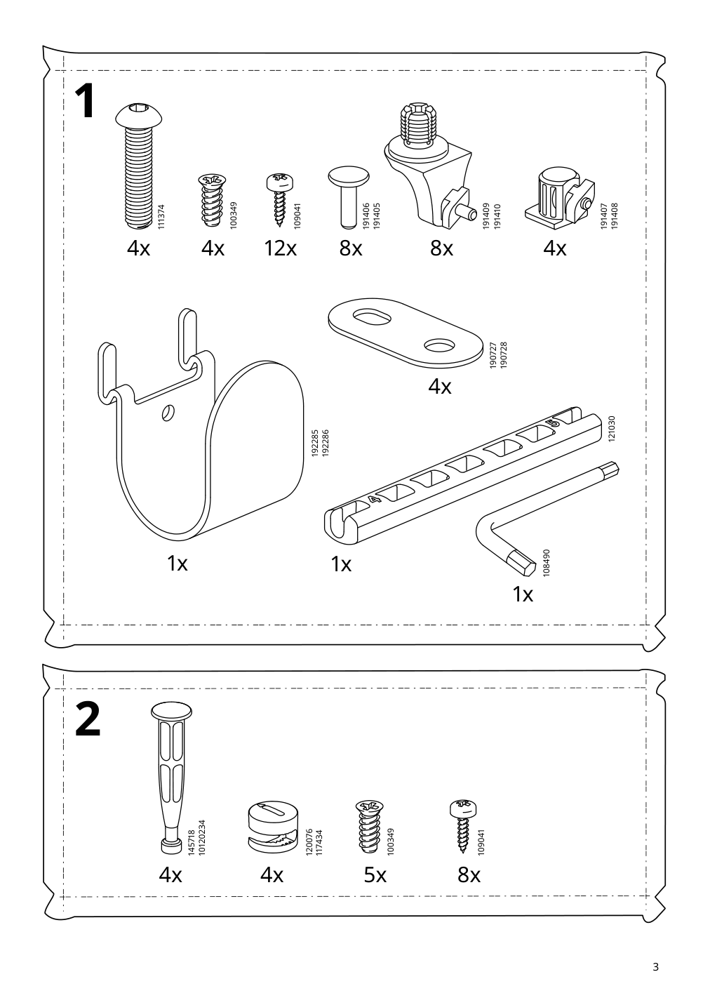 Assembly instructions for IKEA Bekant storage unit on casters mesh black | Page 3 - IKEA BEKANT storage unit on casters 205.913.70