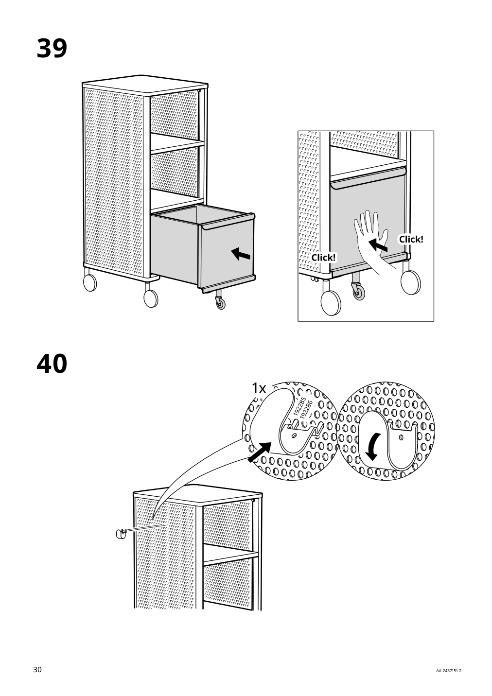 Assembly instructions for IKEA Bekant storage unit on casters mesh black | Page 30 - IKEA BEKANT storage unit on casters 205.913.70