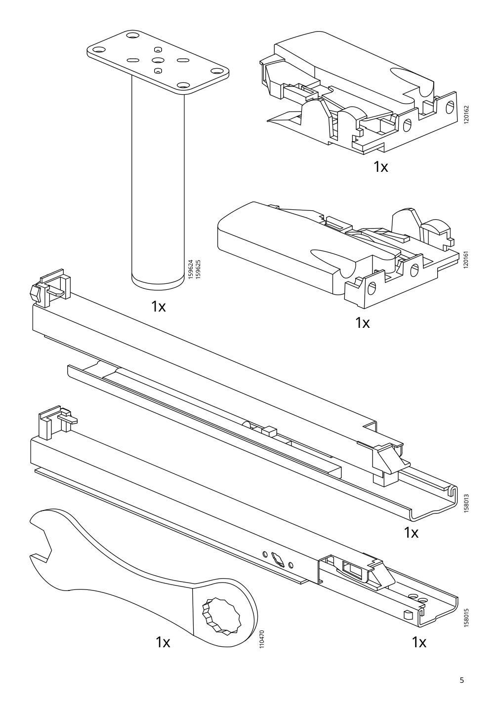 Assembly instructions for IKEA Bekant storage unit on casters mesh black | Page 5 - IKEA BEKANT storage unit on casters 205.913.70