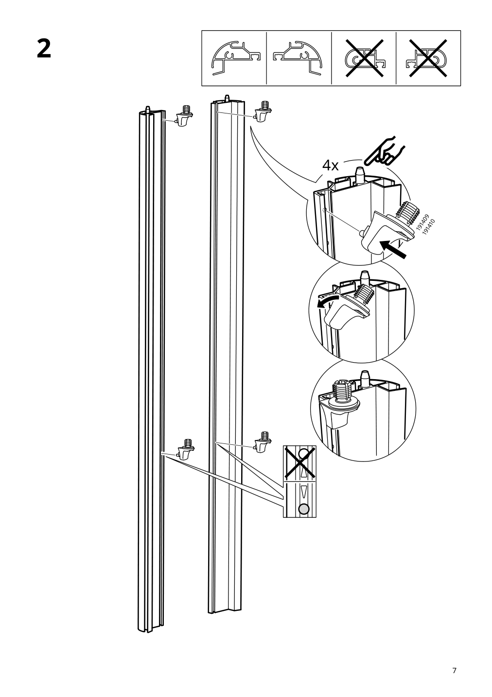 Assembly instructions for IKEA Bekant storage unit on casters mesh black | Page 7 - IKEA BEKANT storage unit on casters 205.913.70