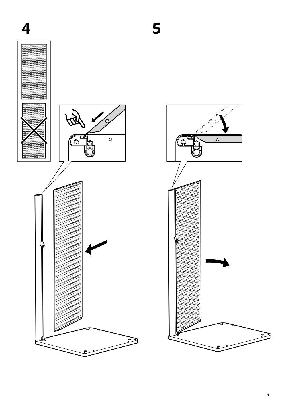 Assembly instructions for IKEA Bekant storage unit on casters mesh black | Page 9 - IKEA BEKANT storage unit on casters 205.913.70