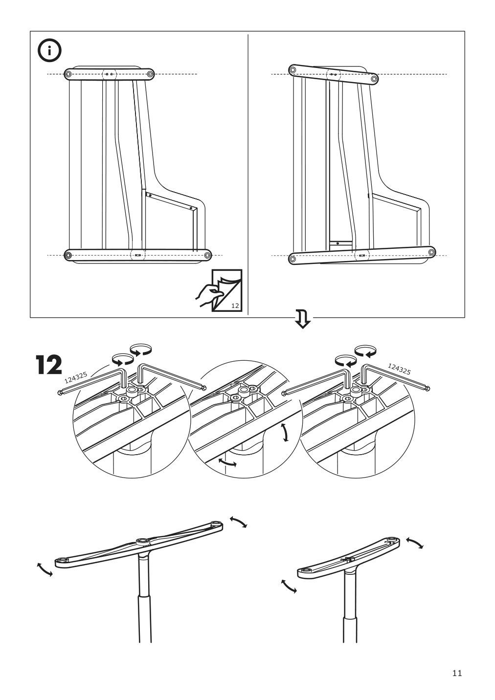 Assembly instructions for IKEA Bekant underframe for corner table top white | Page 11 - IKEA BEKANT workstation 190.465.74