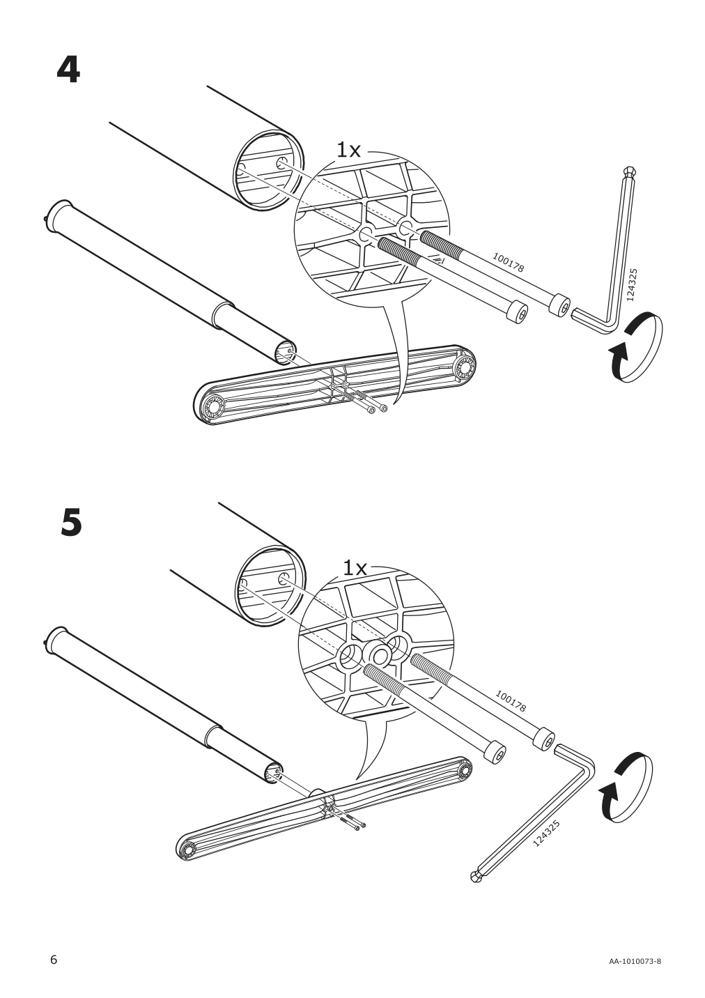 Assembly instructions for IKEA Bekant underframe for corner table top black | Page 6 - IKEA BEKANT corner desk-right 090.064.27