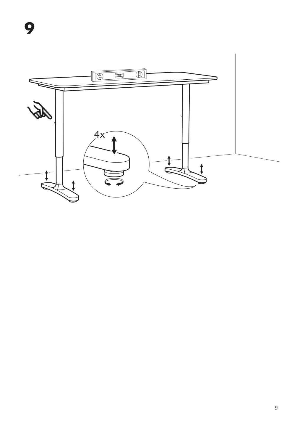 Assembly instructions for IKEA Bekant underframe for table top white | Page 9 - IKEA BEKANT desk 192.827.64