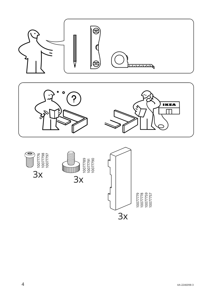 Assembly instructions for IKEA Bekraefta curtain rod set black | Page 4 - IKEA BEKRÄFTA curtain rod set 304.896.83