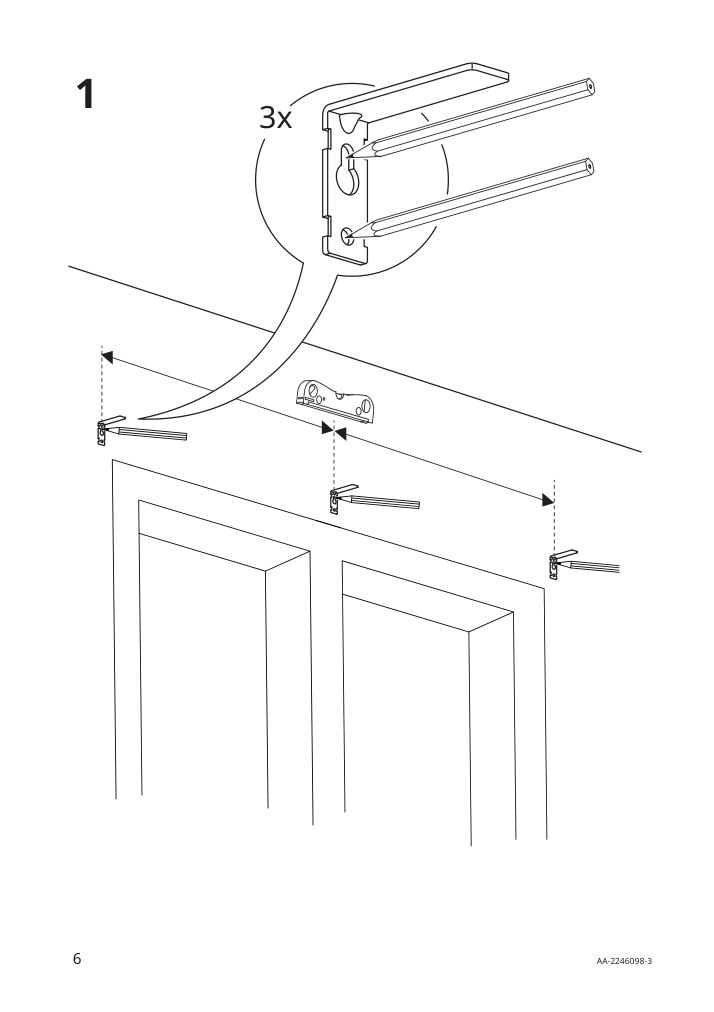 Assembly instructions for IKEA Bekraefta curtain rod set black | Page 6 - IKEA BEKRÄFTA curtain rod set 304.896.83