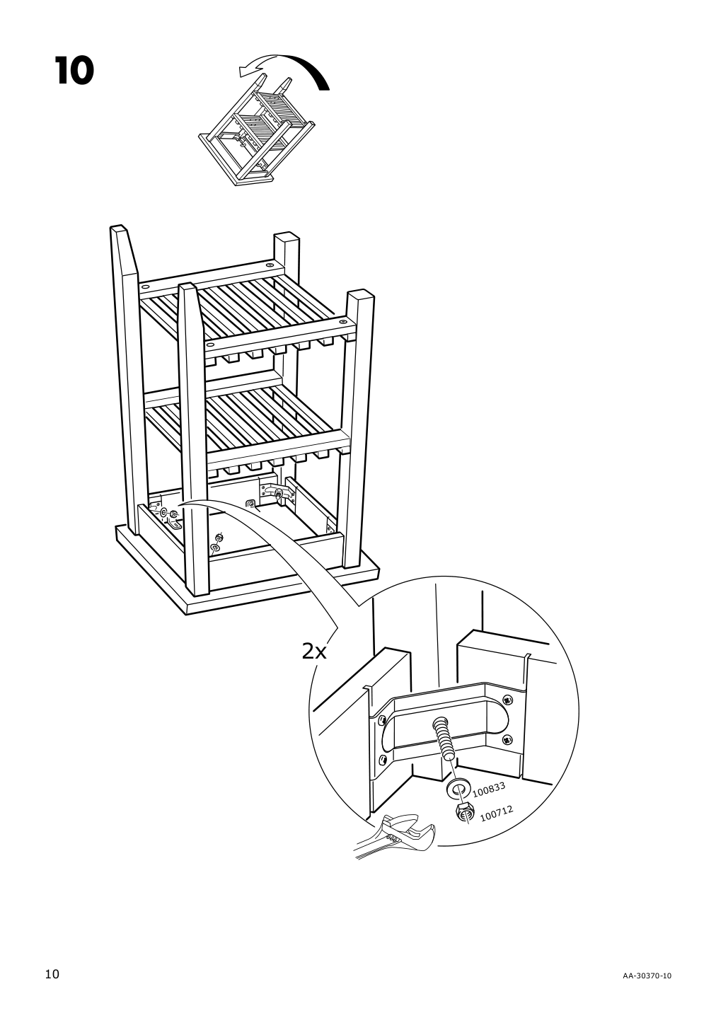 Assembly instructions for IKEA Bekvaem kitchen cart birch | Page 10 - IKEA BEKVÄM kitchen cart 302.403.48