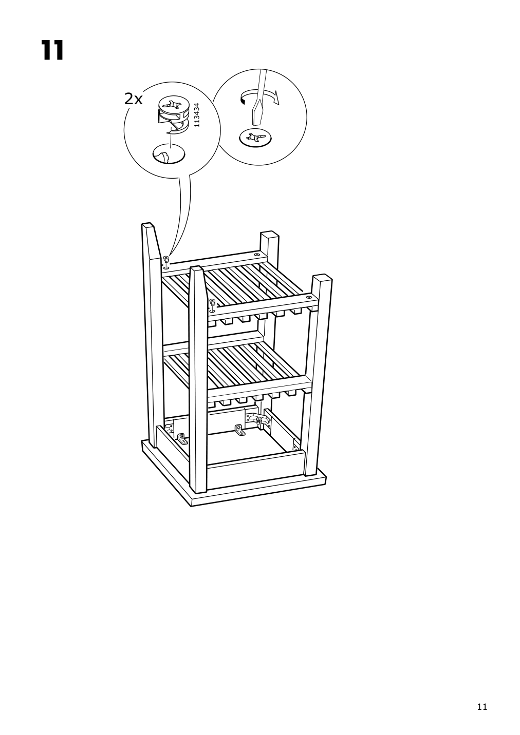 Assembly instructions for IKEA Bekvaem kitchen cart birch | Page 11 - IKEA BEKVÄM kitchen cart 302.403.48