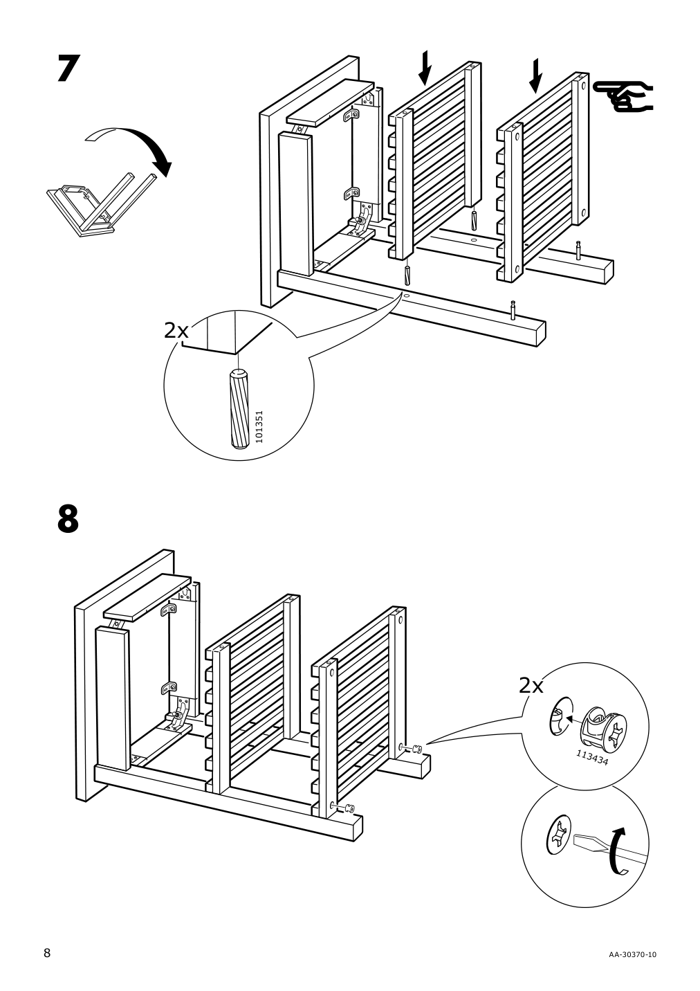 Assembly instructions for IKEA Bekvaem kitchen cart birch | Page 8 - IKEA BEKVÄM kitchen cart 302.403.48