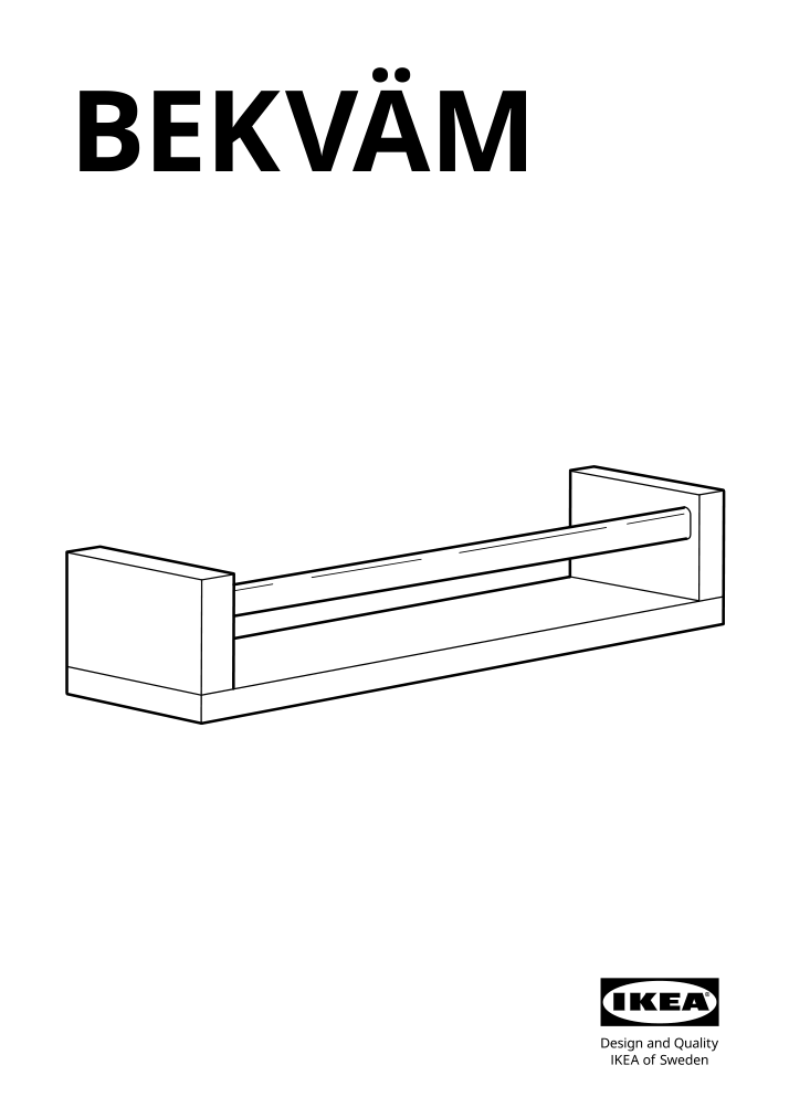 Assembly instructions for IKEA Bekvaem spice rack aspen | Page 1 - IKEA BEKVÄM spice rack 204.871.75