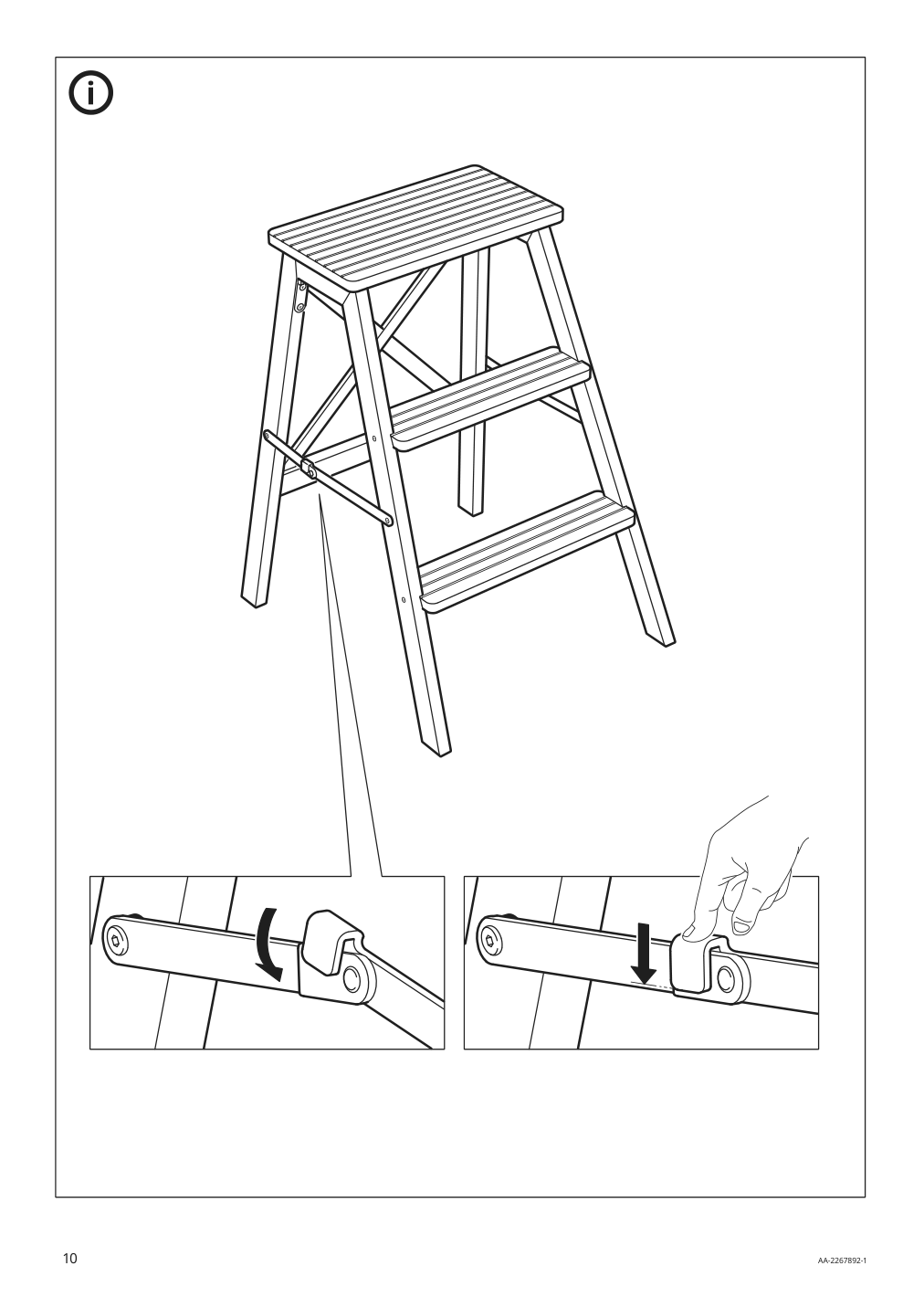 Assembly instructions for IKEA Bekvaem stepladder 3 steps black | Page 10 - IKEA BEKVÄM stepladder, 3 steps 902.198.29