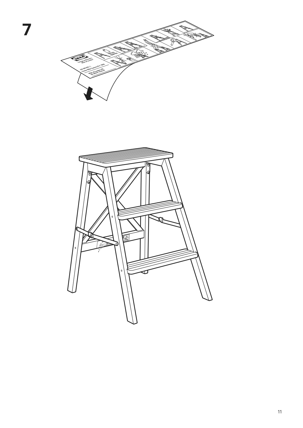 Assembly instructions for IKEA Bekvaem stepladder 3 steps black | Page 11 - IKEA BEKVÄM stepladder, 3 steps 902.198.29