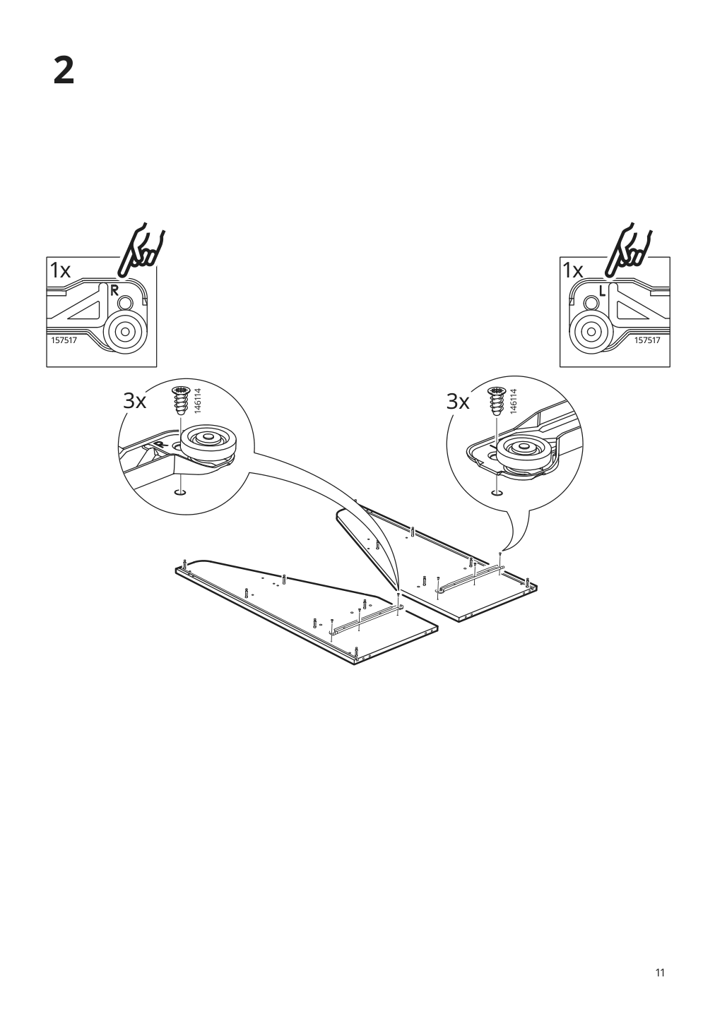 Assembly instructions for IKEA Bergig book display with storage white | Page 11 - IKEA BERGIG book display with storage 004.727.02