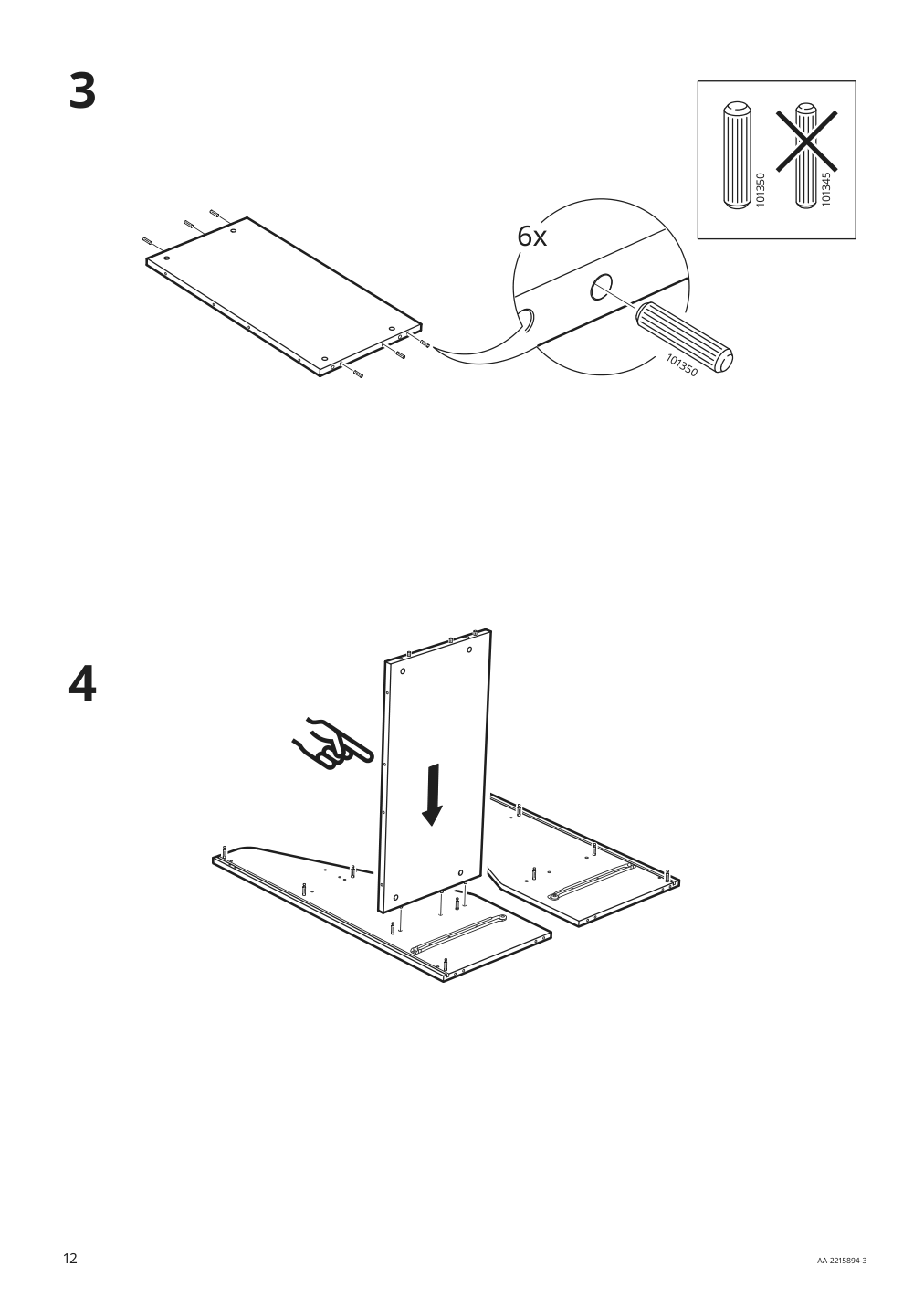 Assembly instructions for IKEA Bergig book display with storage white | Page 12 - IKEA BERGIG book display with storage 004.727.02