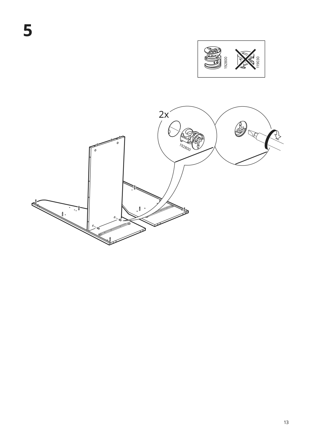 Assembly instructions for IKEA Bergig book display with storage white | Page 13 - IKEA BERGIG book display with storage 004.727.02