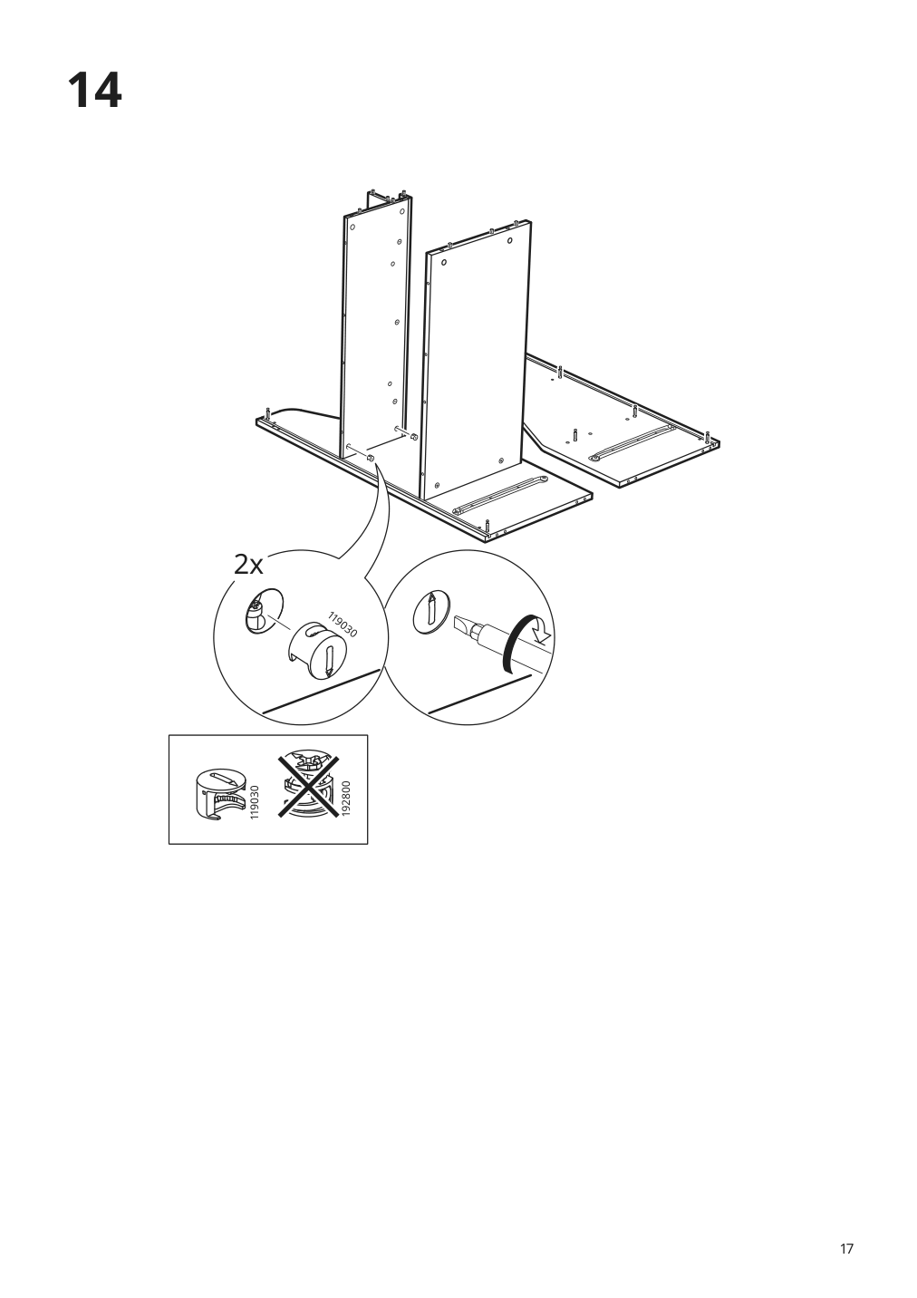 Assembly instructions for IKEA Bergig book display with storage white | Page 17 - IKEA BERGIG book display with storage 004.727.02