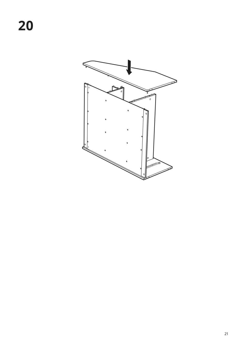 Assembly instructions for IKEA Bergig book display with storage white | Page 21 - IKEA BERGIG book display with storage 004.727.02