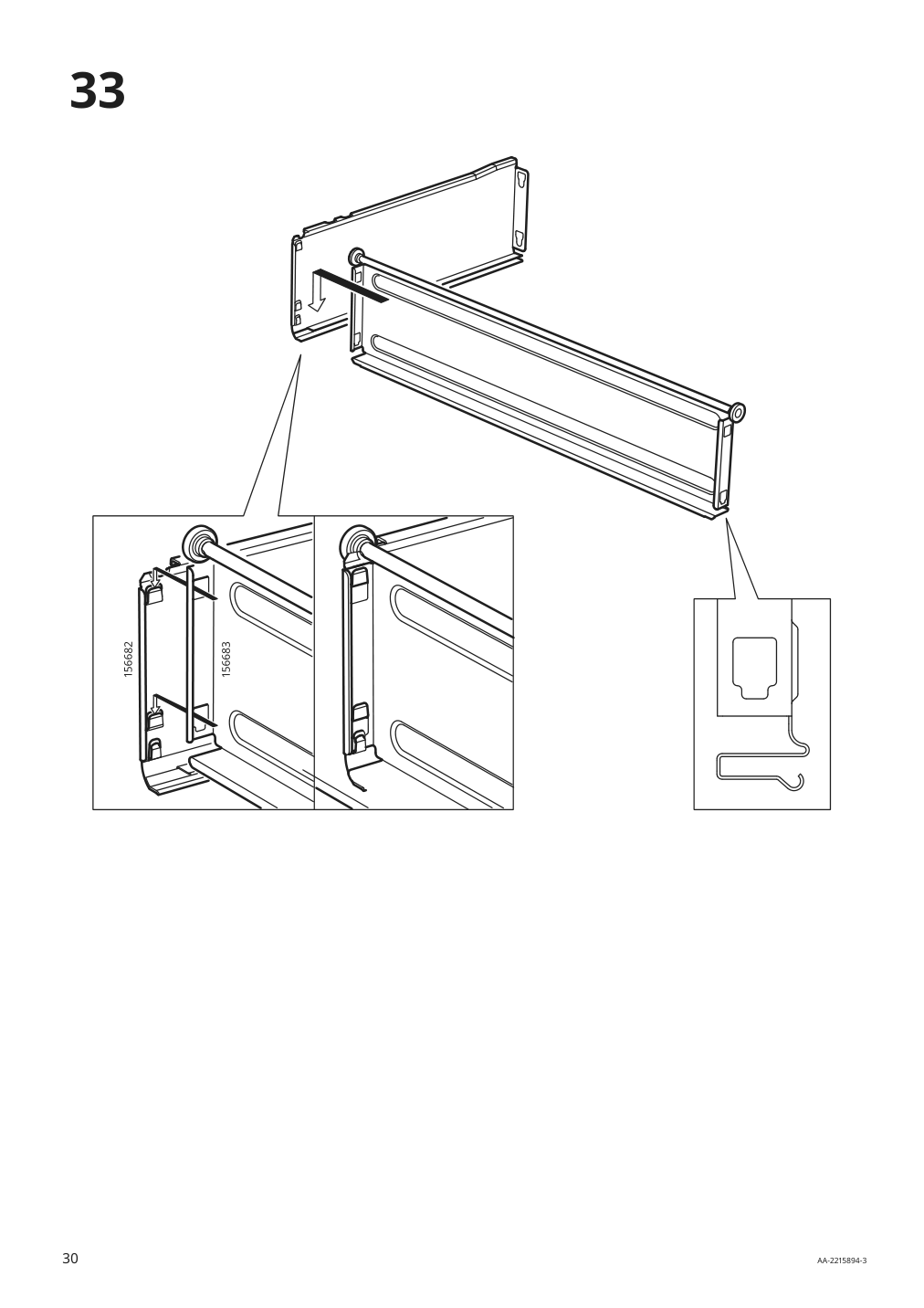 Assembly instructions for IKEA Bergig book display with storage white | Page 30 - IKEA BERGIG book display with storage 004.727.02