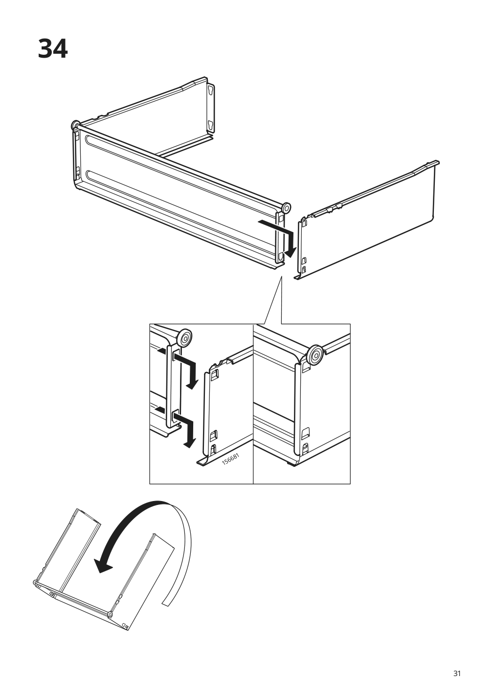 Assembly instructions for IKEA Bergig book display with storage white | Page 31 - IKEA BERGIG book display with storage 004.727.02