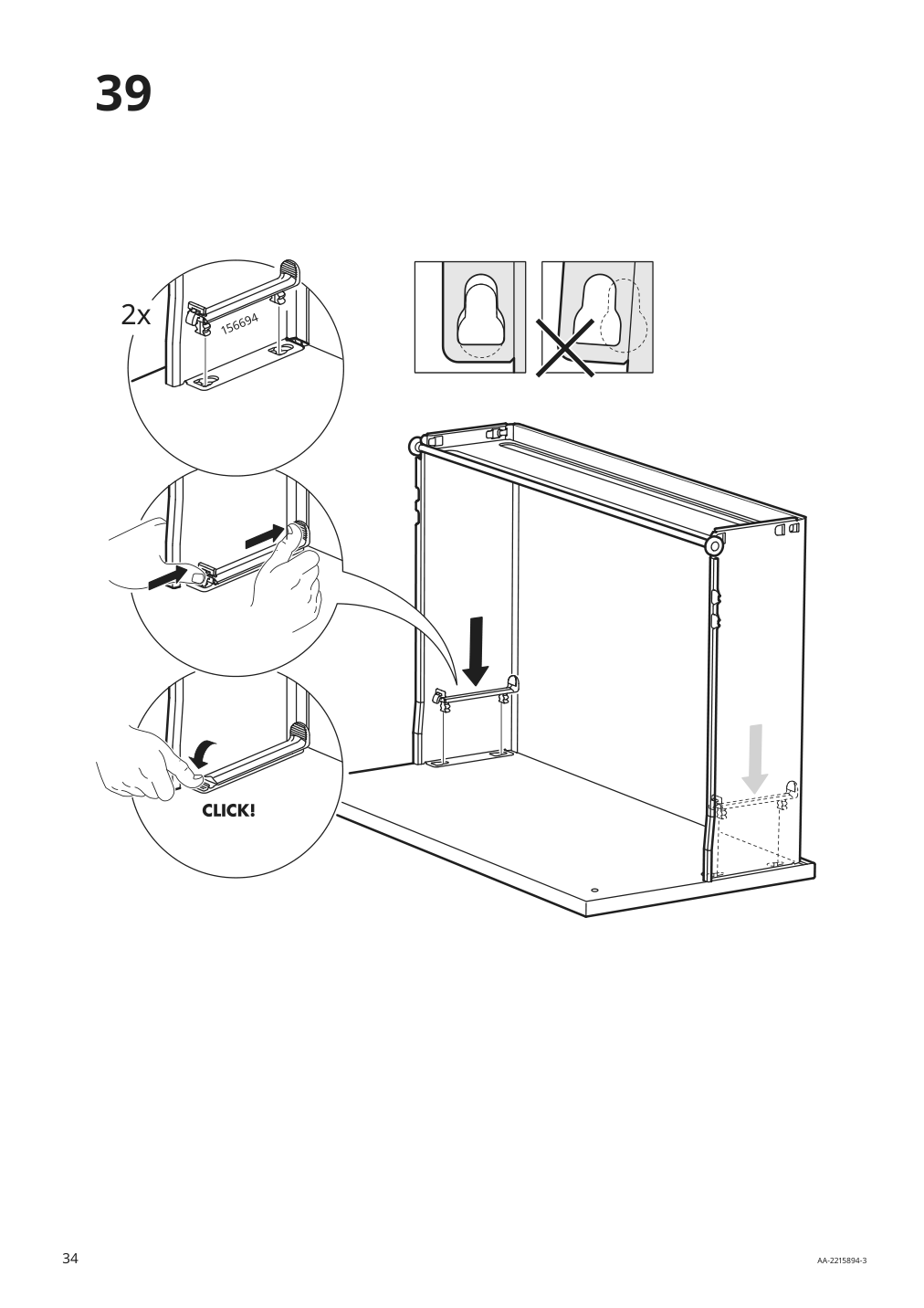 Assembly instructions for IKEA Bergig book display with storage white | Page 34 - IKEA BERGIG book display with storage 004.727.02