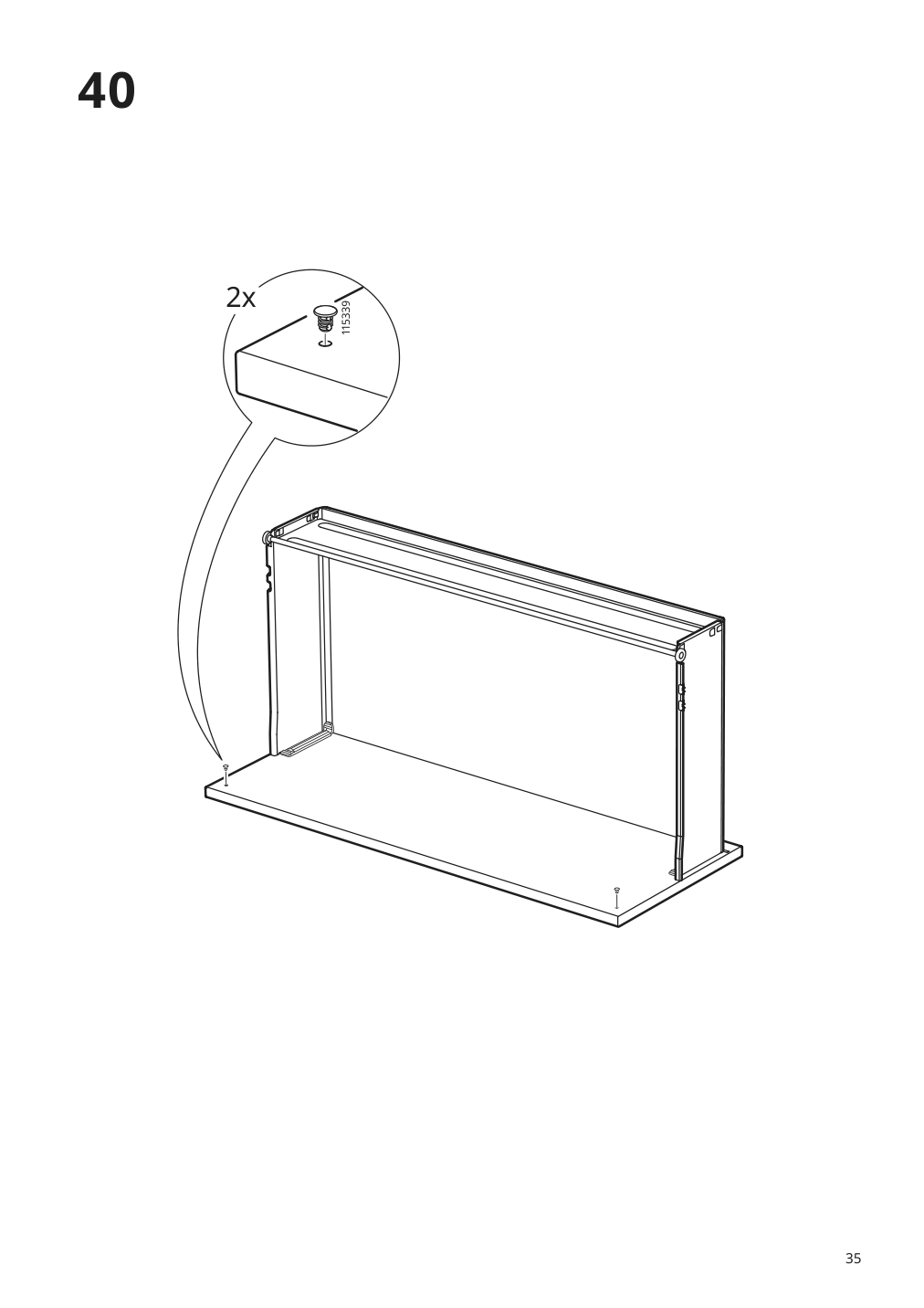 Assembly instructions for IKEA Bergig book display with storage white | Page 35 - IKEA BERGIG book display with storage 004.727.02