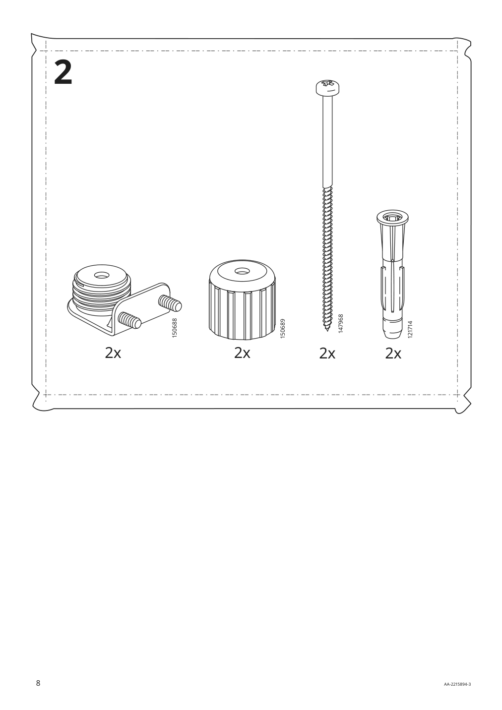 Assembly instructions for IKEA Bergig book display with storage white | Page 8 - IKEA BERGIG book display with storage 004.727.02