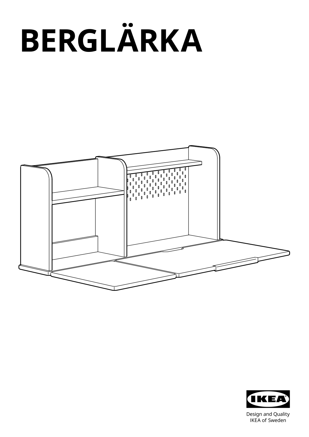 Assembly instructions for IKEA Berglaerka desk top and shelf birch | Page 1 - IKEA BERGLÄRKA desk 595.664.83