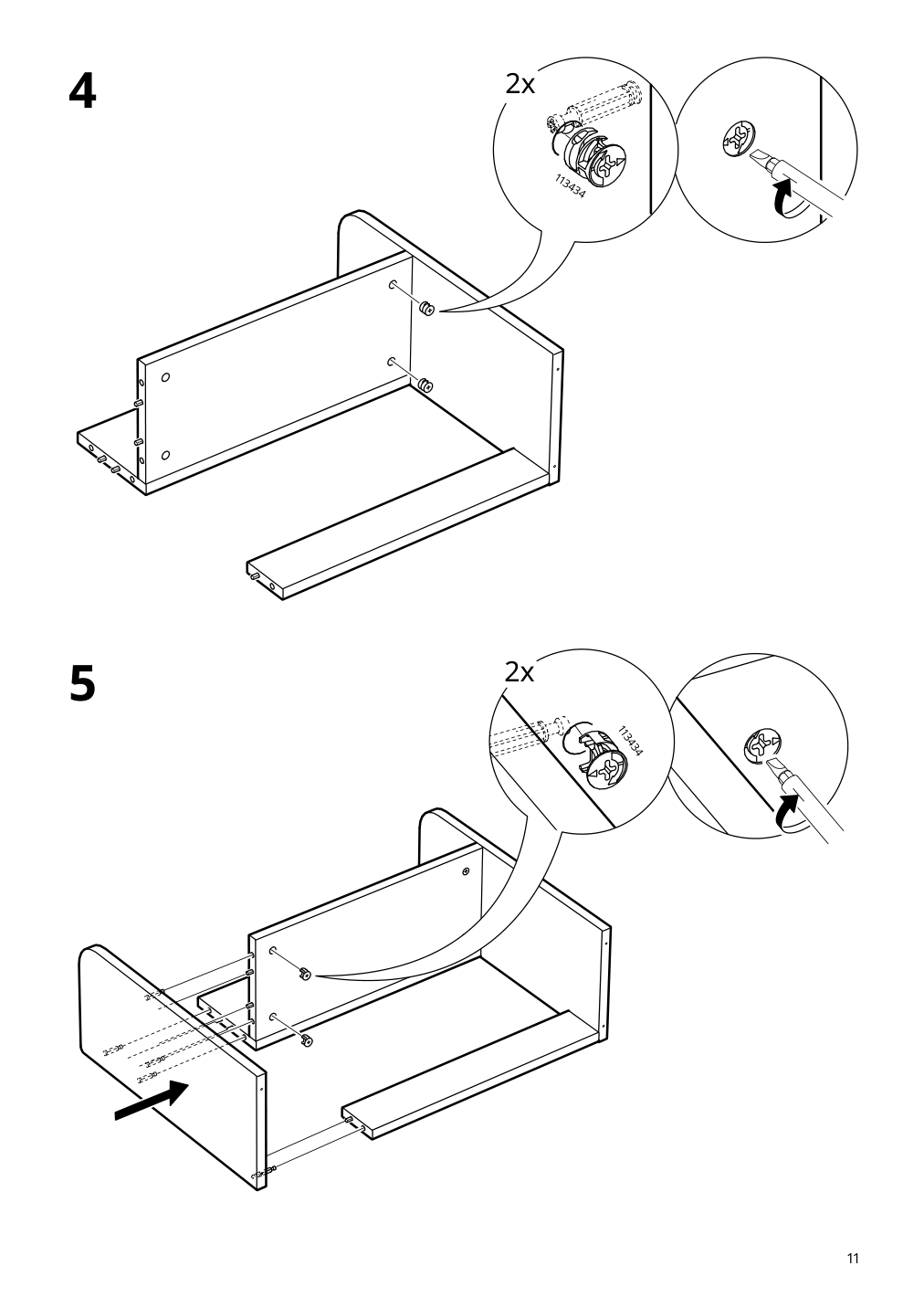 Assembly instructions for IKEA Berglaerka desk top and shelf birch | Page 11 - IKEA BERGLÄRKA desk 595.664.83