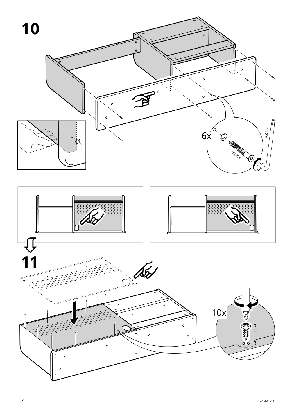 Assembly instructions for IKEA Berglaerka desk top and shelf birch | Page 14 - IKEA BERGLÄRKA desk 595.664.83