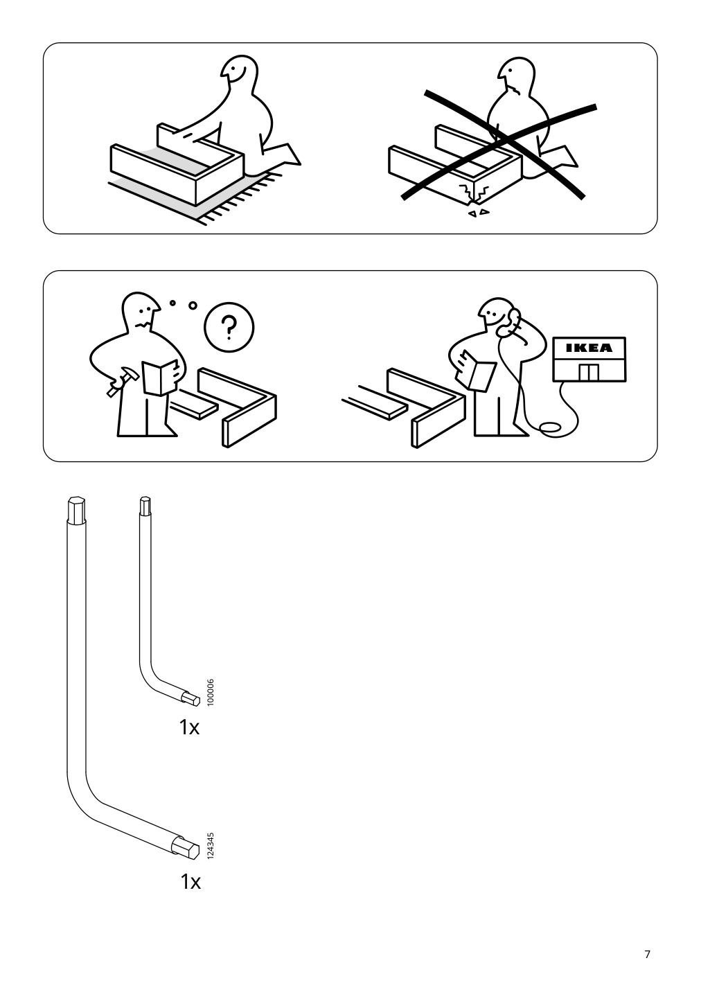 Assembly instructions for IKEA Berglaerka desk top and shelf birch | Page 7 - IKEA BERGLÄRKA desk top and shelf 305.799.66