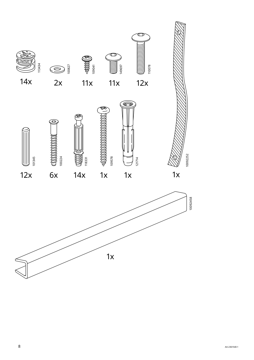 Assembly instructions for IKEA Berglaerka desk top and shelf birch | Page 8 - IKEA BERGLÄRKA desk 595.664.83