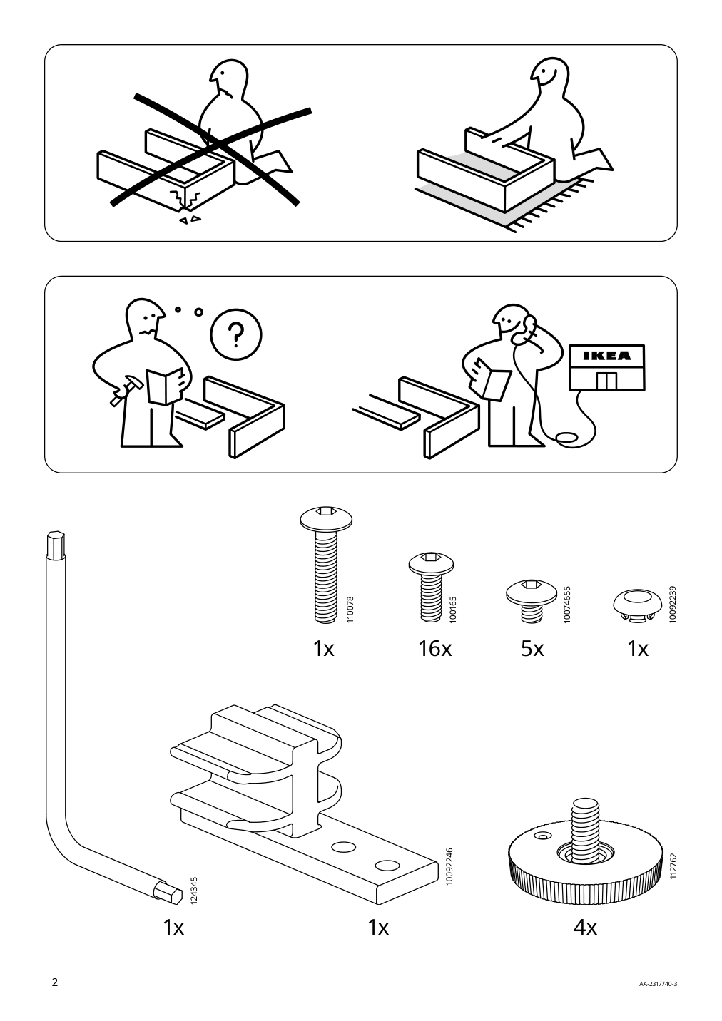 Assembly instructions for IKEA Berglaerka underframe for table top | Page 2 - IKEA BERGLÄRKA desk 595.664.83