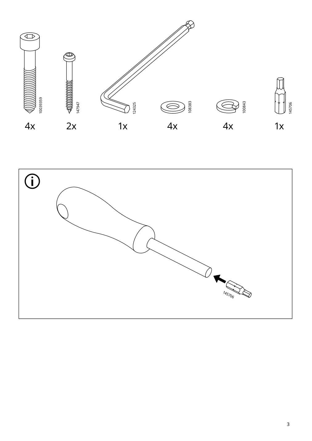 Assembly instructions for IKEA Bergmund bar stool with backrest black glose black | Page 3 - IKEA BERGMUND bar stool with backrest 804.519.89