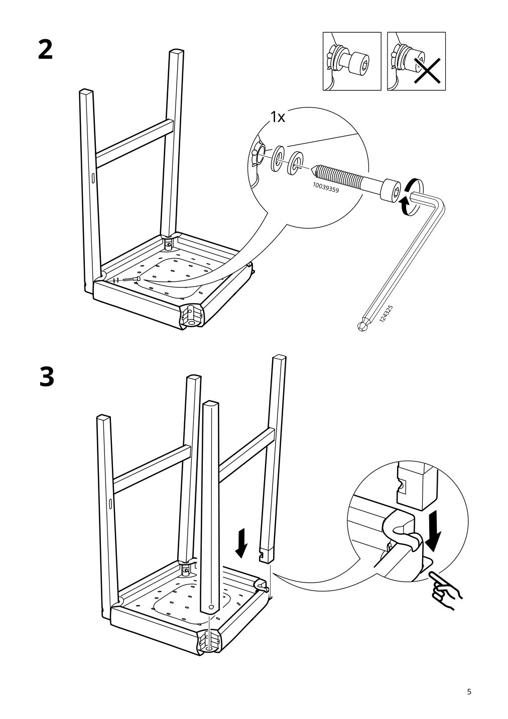 Assembly instructions for IKEA Bergmund bar stool with backrest black glose black | Page 5 - IKEA BERGMUND bar stool with backrest 804.519.89