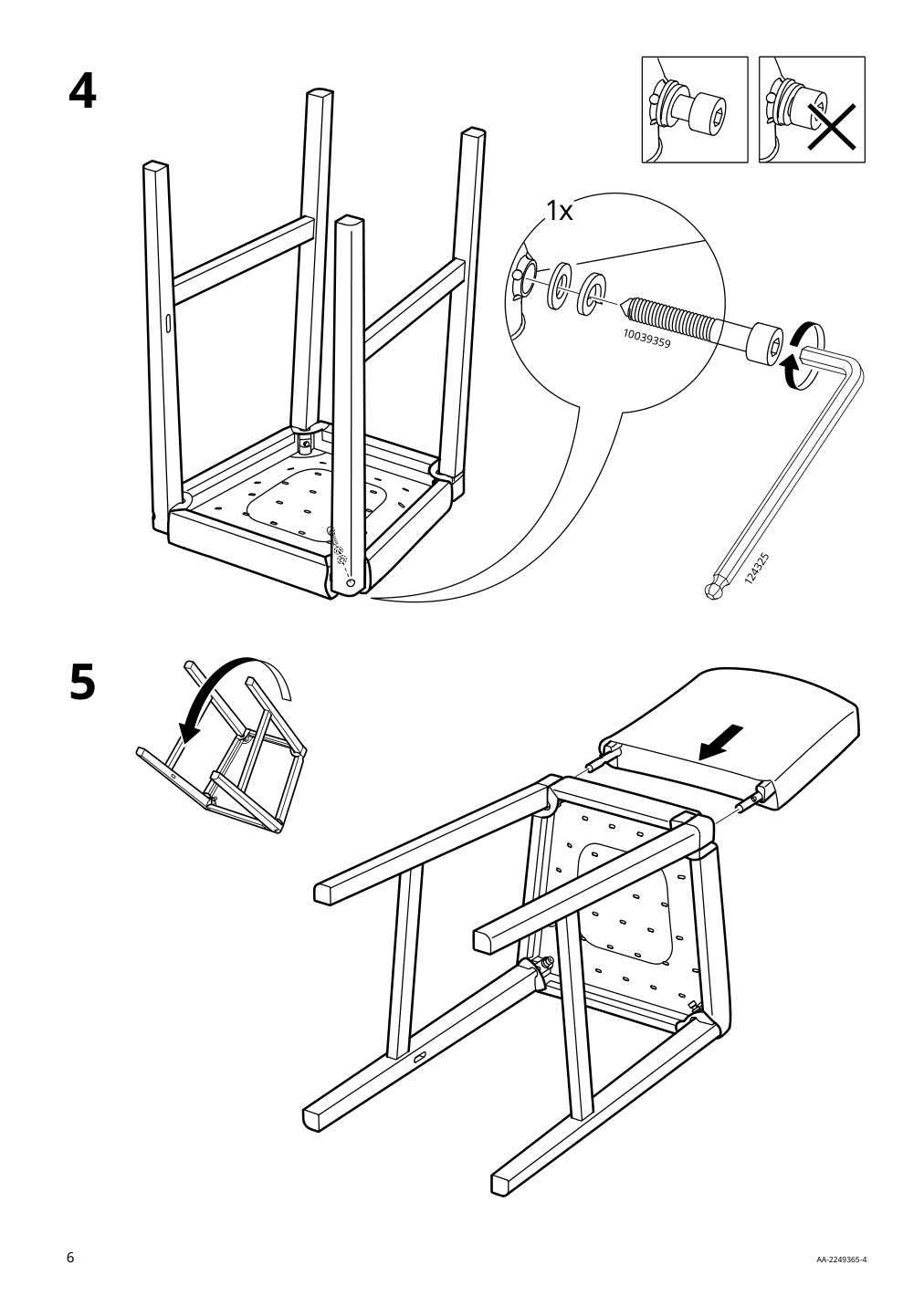 Assembly instructions for IKEA Bergmund bar stool with backrest black glose black | Page 6 - IKEA BERGMUND bar stool with backrest 804.519.89