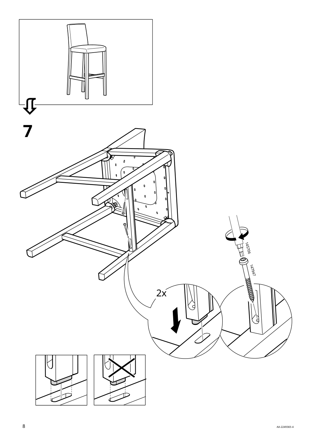 Assembly instructions for IKEA Bergmund bar stool with backrest black glose black | Page 8 - IKEA BERGMUND bar stool with backrest 804.519.89